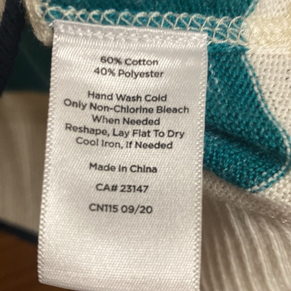 Talbots light weight spring striped sweater pastels - Picture 9 of 9